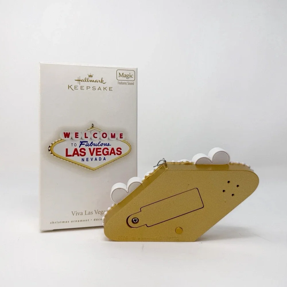 Hallmark Keepsake 2009 Las Vegas Magic Sound Ornament Welcome Sign w/ Box